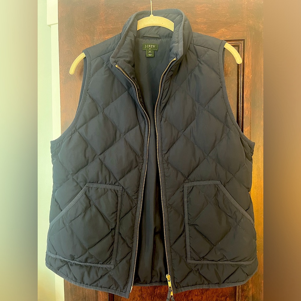 J.Crew Navy Quilted Thin Puffer Vest Size M